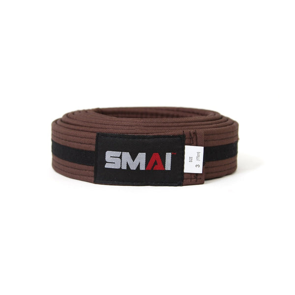 Martial Arts Belt - Black Stripe Brown