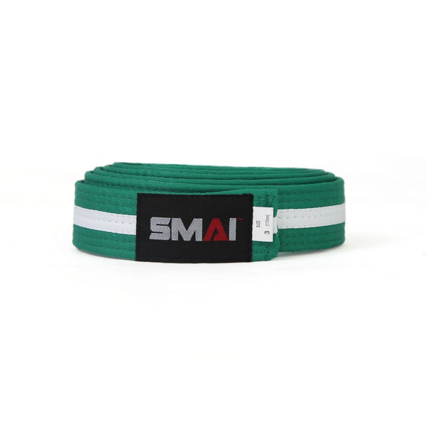 Martial Arts Belt - White Stripe Green