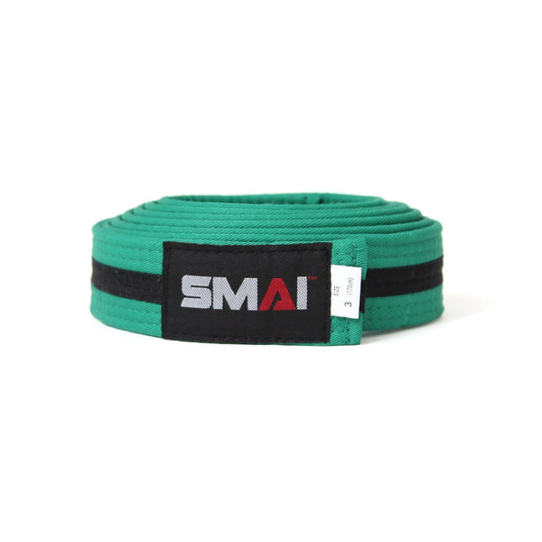 Martial Arts Belt - Black Stripe Green