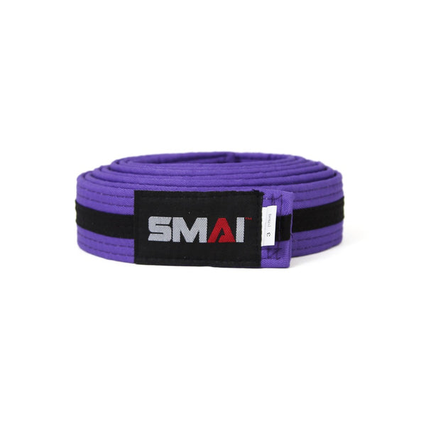 Martial Arts Belt - Black Stripe Purple