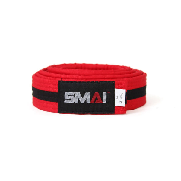 Martial Arts Belt - Black Stripe Red