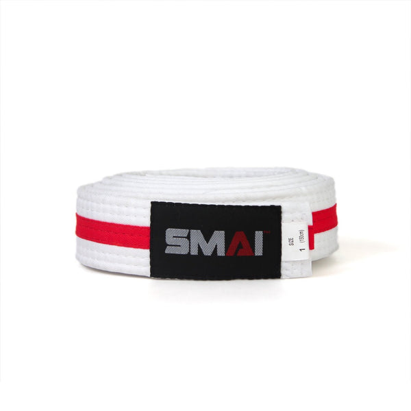 Martial Arts Belt - Coloured Stripe Red