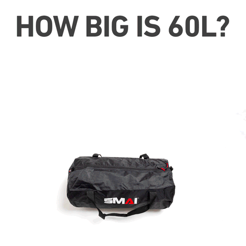 Gym Duffle Bag how big is 60L?