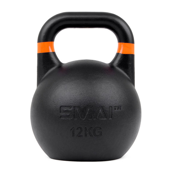 Competition Steel Kettlebell Black kettlebell 12kg orange