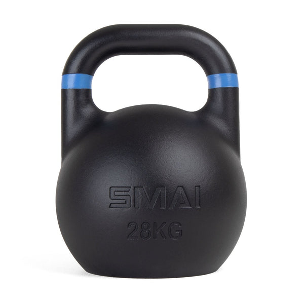 Competition Steel Kettlebell Black 28kg blue