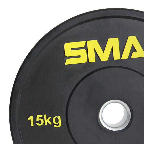 HD Bumper Plates (Pair) - 15kg Close up of weight