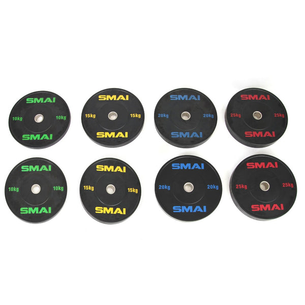 HD Bumper Plates Set (pairs) - 140kg Mixed