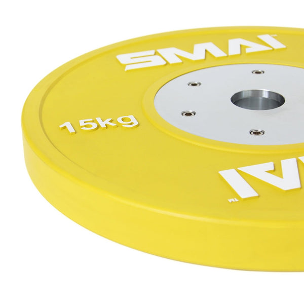 Yellow Competition 15kg bumper plate (pair) Details