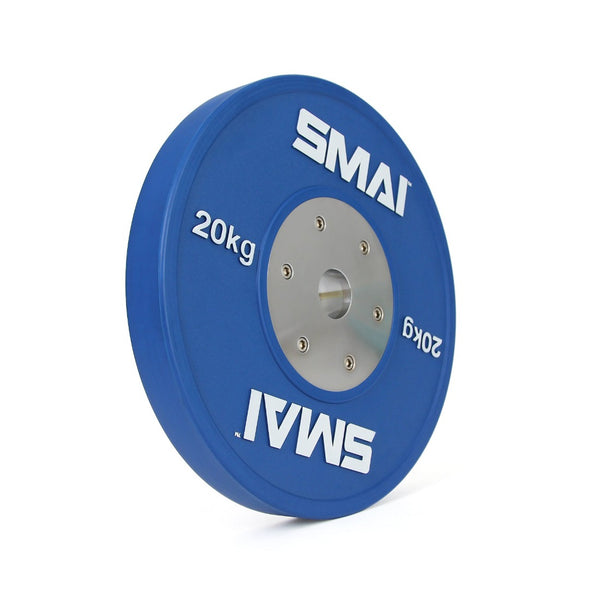 20kg Competition Bumper Plates Weightlifting Olympic Blue Single SideSMAI