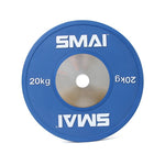 20kg Competition Bumper Plates Weightlifting Olympic Blue SMAI