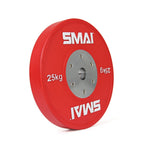 25kg Competition Bumper Plates Weightlifting Olympic Red Single Side SMAI
