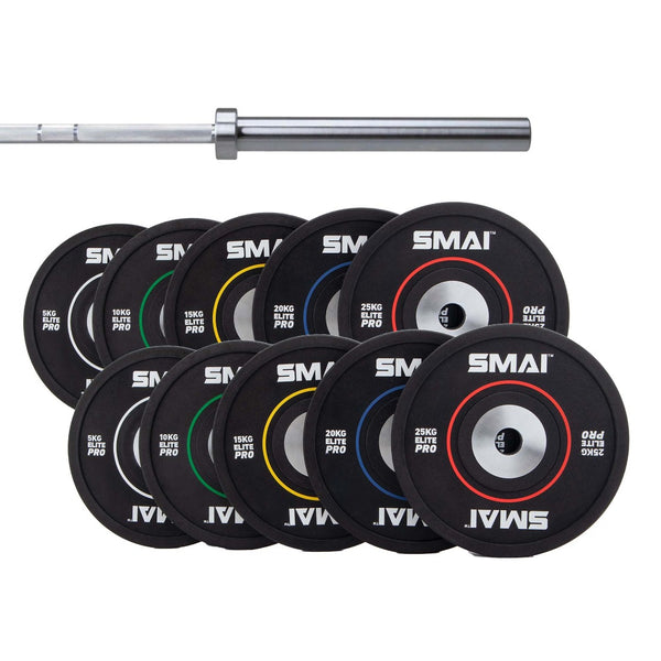 170kg Elite Lifter's Package including 20kg Barbell Weight Set