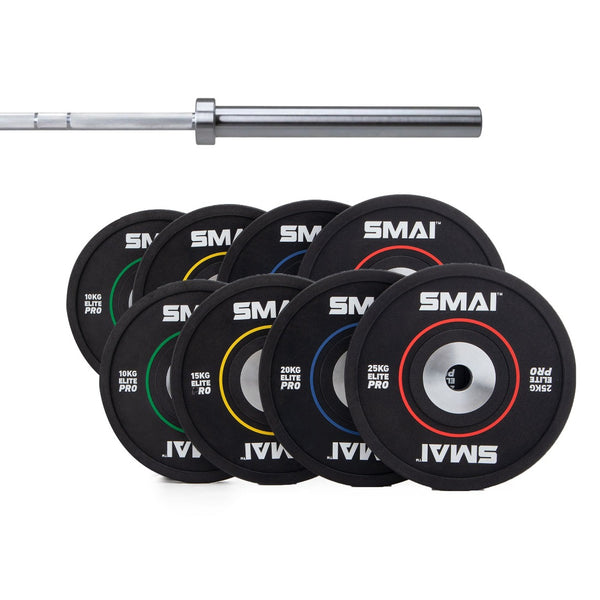 155kg Elite Lifter's Package including 15kg Barbell Weight Set