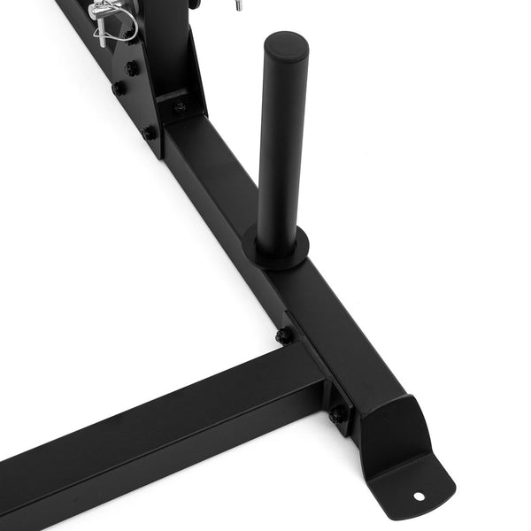Squat Rack with Accessories front view Bumper storage