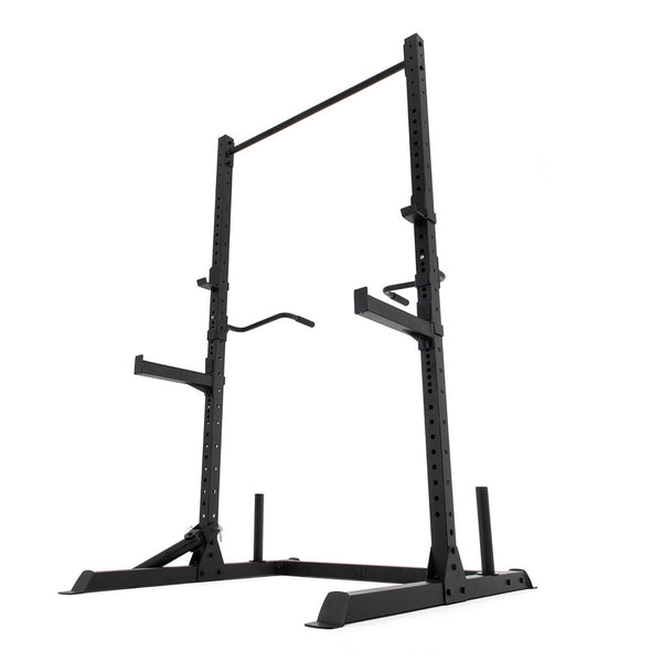 Squat Rack with Accessories Side view