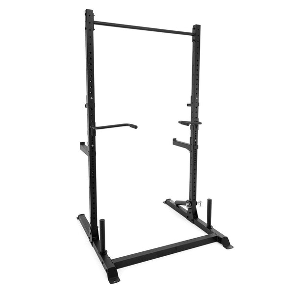 Squat Rack with Accessories Back View