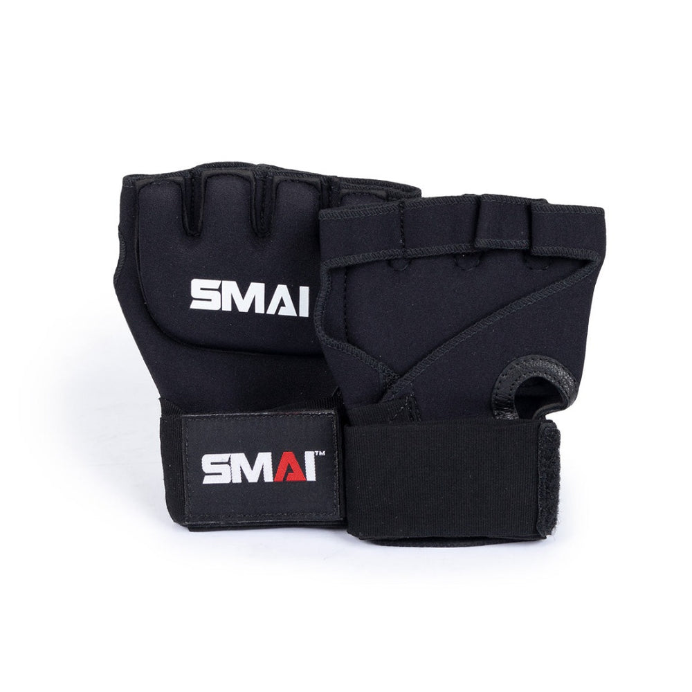 Gel Quick Hand Wraps black (pair) Front logo view