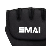 Gel Quick Hand Wraps black (pair) Front logo view close up