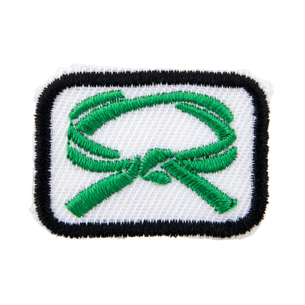 Green Belt Patch, Badge Mini Martial Arts Belt 10pk, Martial arts badge, martial arts patches, karate patches, karate badges, taekwondo patches, kung fu patches, karate uniform patches