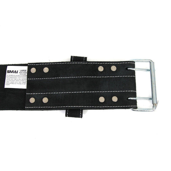Weight Lifting Belt - Premium Suede Close up of back of buckle