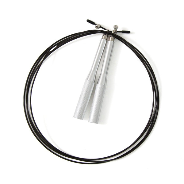 Speed Rope - Cross Training Silver Tapered Handle Flat Lay