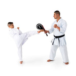 Boy kicking TKD Supa Clapper 
