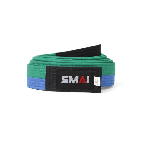 SMAI Judo Belt - Black Tip Green/Blue
