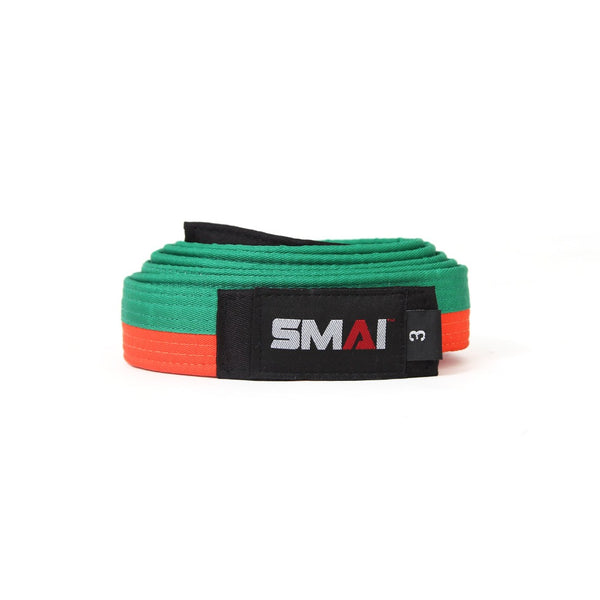 SMAI Judo Belt - Black Tip Green/orange