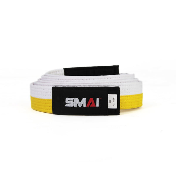 SMAI Judo Belt - Black Tip White/yellow