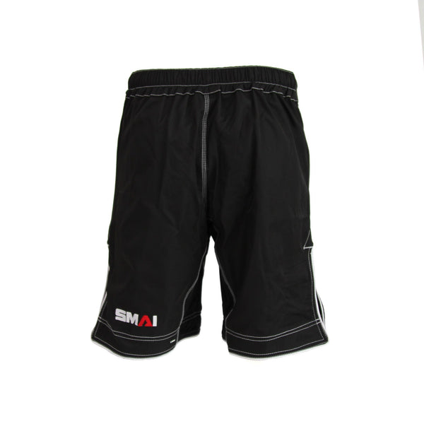 MMA Shorts - Black Back View