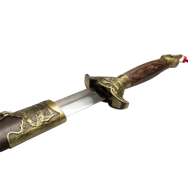 Tai Chi - Jian Stainless Rosewood Close up of Handle