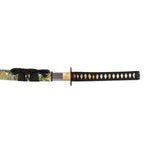 Katana - Medium Carbon Emerald Dragon Close up of Handle 4