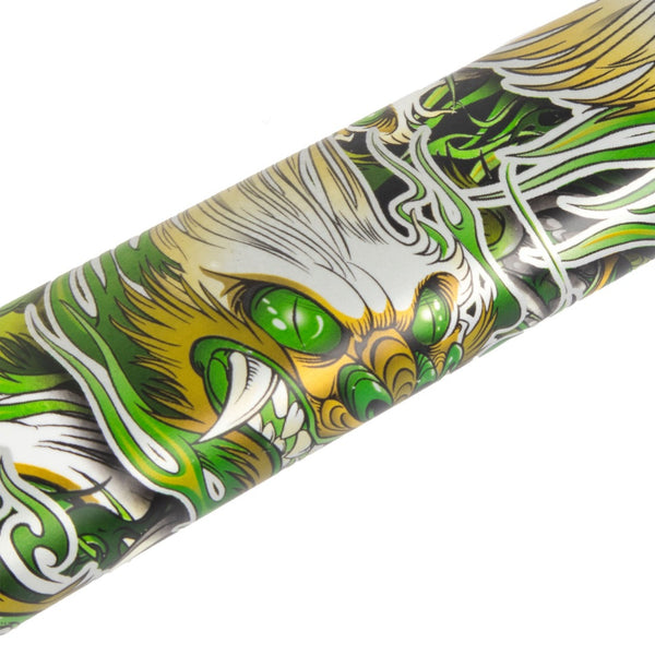 Katana - Medium Carbon Emerald Dragon close up of graphic