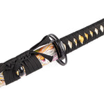 Katana - Medium Carbon Sakura Dragon Close up of Handle