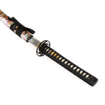 Katana - Medium Carbon Sakura Dragon Close up of Handle 3