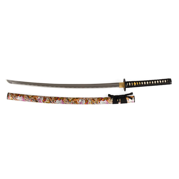 Katana - Medium Carbon Sakura Dragon Unsheathed Sword 
