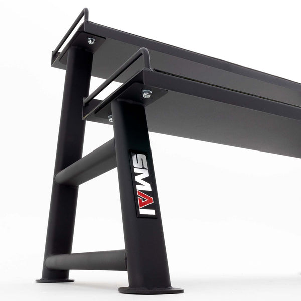 Storage Rack - 2 Tier Elite Close up of SMAI logo