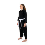 Karate Uniform - 8oz Student Gi (Black) Side/Front 2