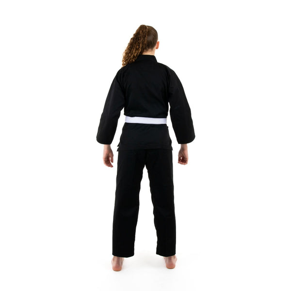 Karate Uniform - 8oz Student Gi (Black) Back View 2