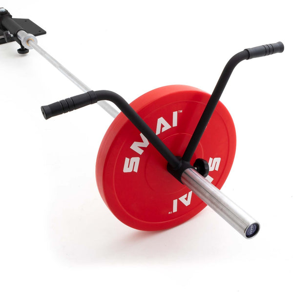 SMAI Core Trainer Landmine Spare Handle on a 20kg Barbell with SMAI Bumper Plate in a Landmine attachment