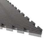 Octagon Jigsaw Mat - 4cm SMAI Black and Grey Corner 2