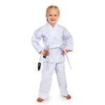 Classic Karate Uniform - 8oz Student Gi White Front View