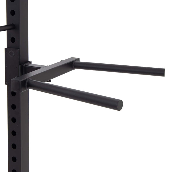 Power rack dipping arms