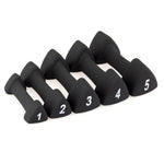 Dumbbell Black Triangular Head Neoprene 1kg-5kg Set (pairs)