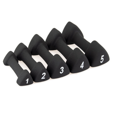 Dumbbell Black Triangular Head Neoprene 1kg-5kg Set (pairs)