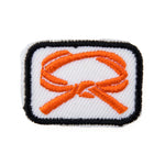 Orange Belt Patch, Badge Mini Martial Arts Belt 10pk, Martial arts badge, martial arts patches, karate patches, karate badges, taekwondo patches, kung fu patches, karate uniform patches