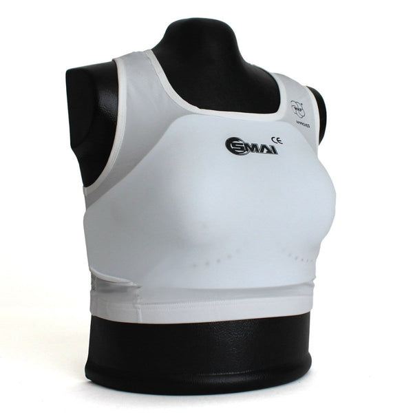 WKF Approved Female Breast Guard - Karate Front View