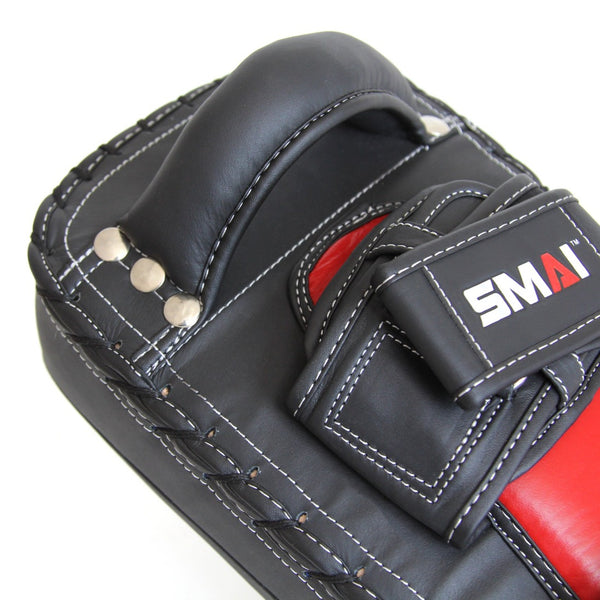 Elite85 Muay Thai Pads (Pair) Back Up Close Details