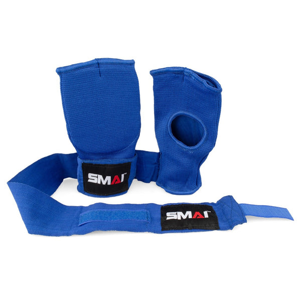 Boxing Quick Hand Wraps blue unwrapped