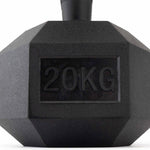 Rubber Hex Dumbbells - Apex (Pair) Close up of 20kg 2